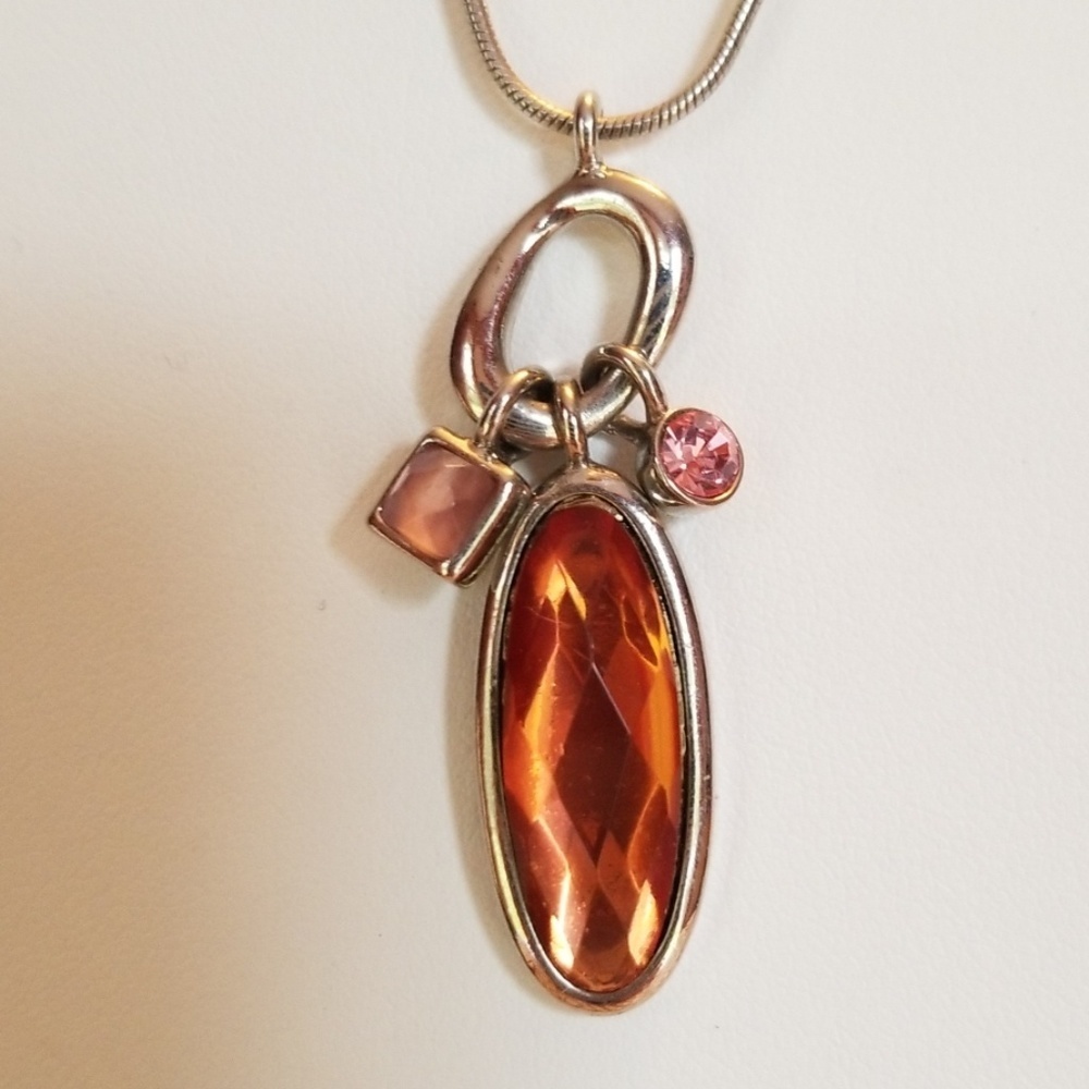 Lia Sophia Pink Crystals MELODY Necklace